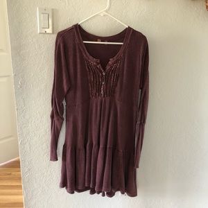 Free People Thermal Henley dress